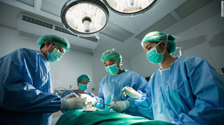 Patient undergoing health surgery