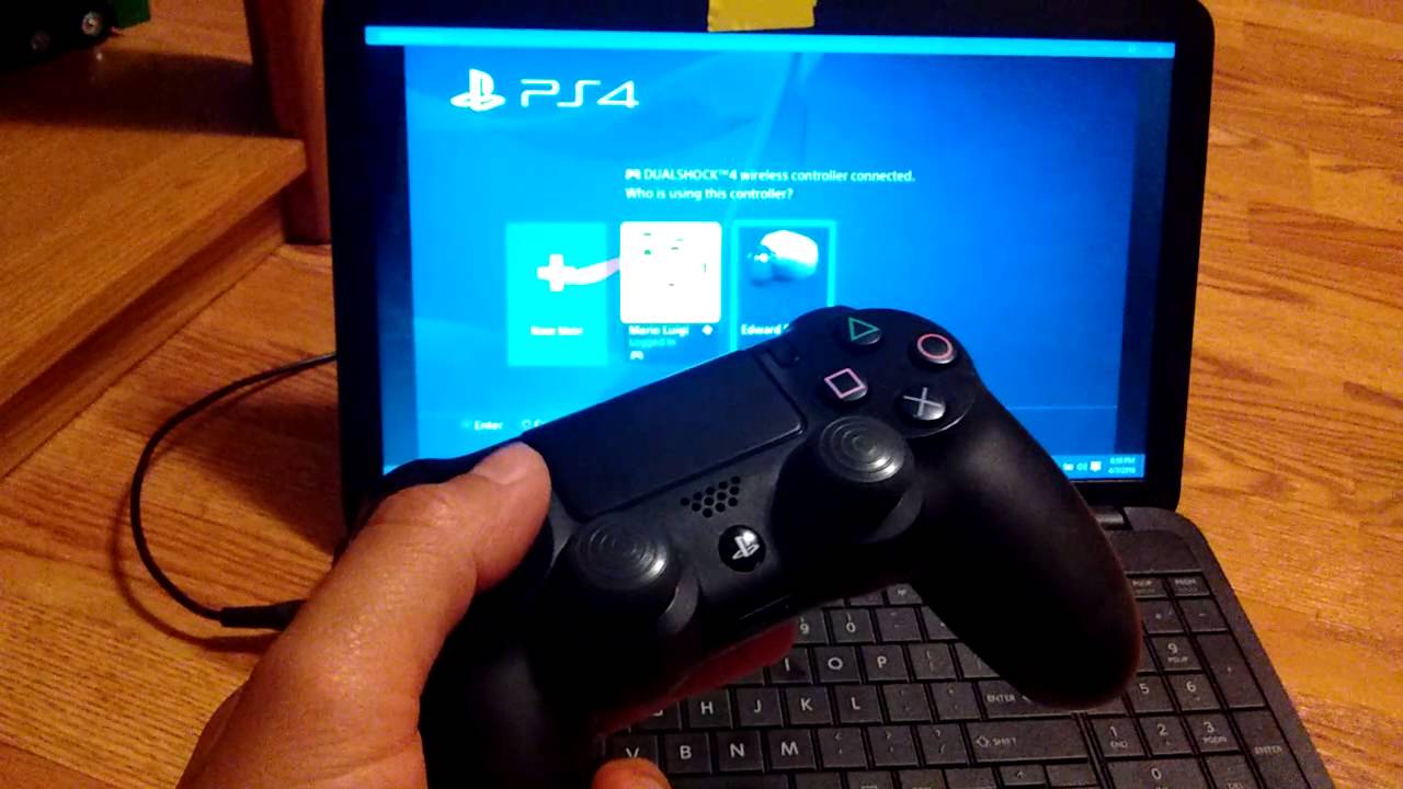 how to connect a playstation 4 controller to a laptop