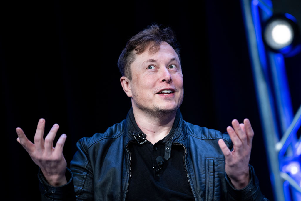 Elon Musk, founder of SpaceX, speaks during the Satellite 2020 at the Washington Convention CenterMarch 9, 2020, in Washington, DC. (Photo by Brendan Smialowski / AFP) (Photo by BRENDAN SMIALOWSKI/AFP via Getty Images)