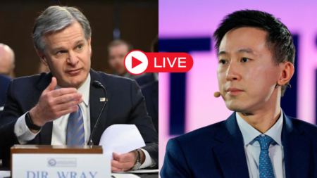 FBI Director Christopher Wray and TikTok CEO Shou Zi Chew - TechGenez