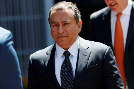 REFILE - ADDING COUNTRY Former Theranos President and COO Ramesh "Sunny" Balwani leaves after a hearing at a federal court in San Jose, California, U.S., July 17, 2019. REUTERS/Stephen Lam