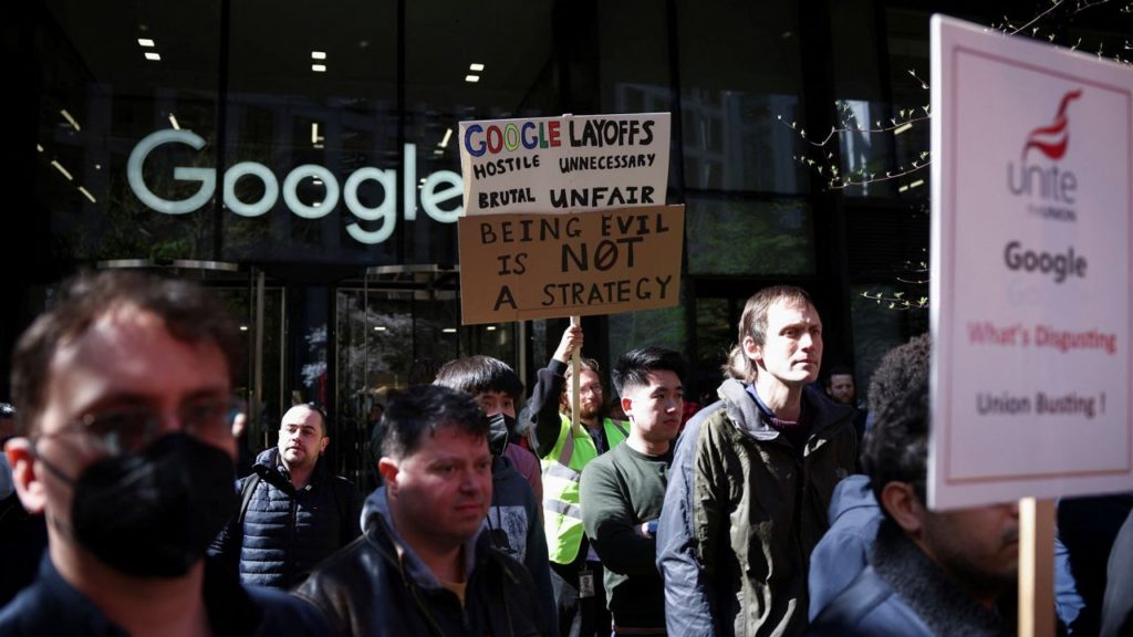Google-London-layoffs-protests