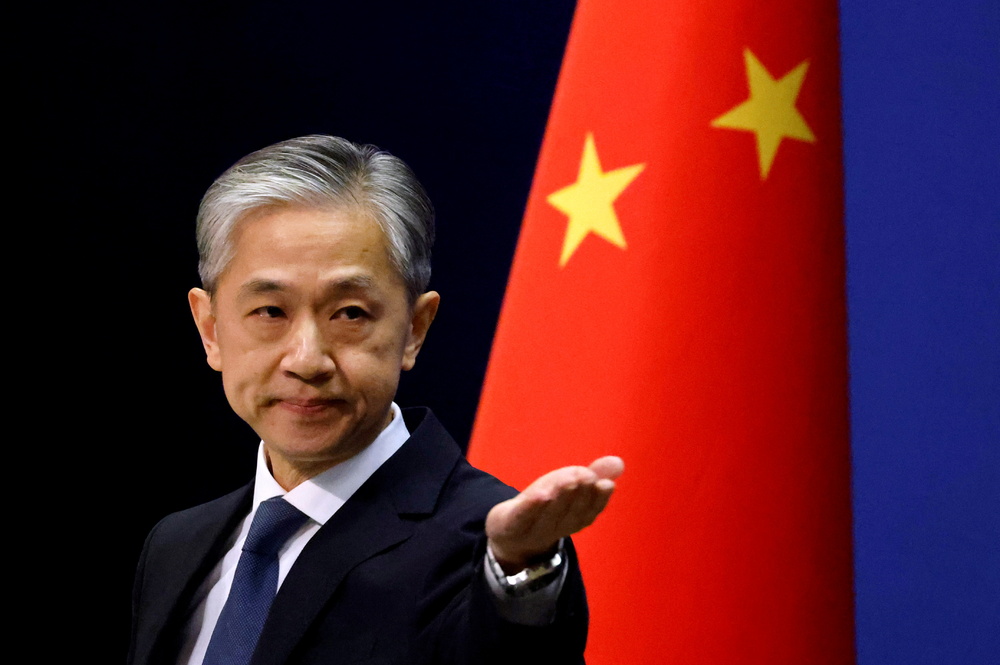 Chinese Foreign Ministry spokesperson Wang Wenbin. (Reuters)