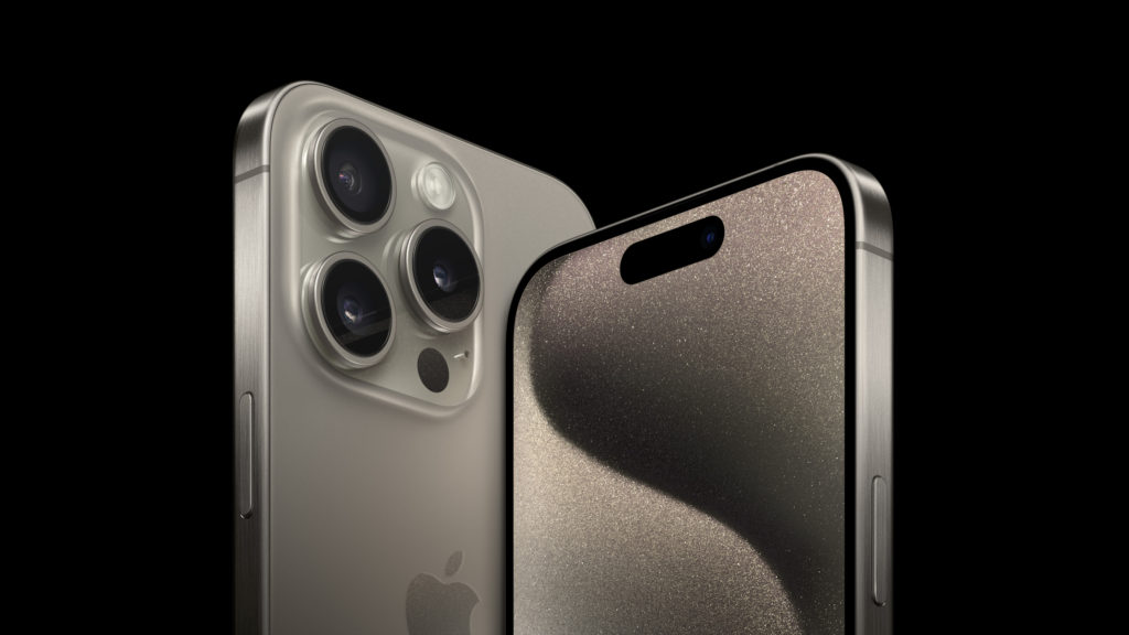 iPhone 15 Pro and iPhone 15 Pro Max represent the very best of Apple innovations, featuring a strong and lightweight titanium design, a new Action button, powerful camera upgrades, and A17 Pro. - Credit: Apple