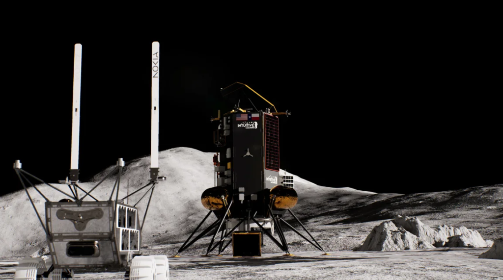 Nokia and NASA's mission to put a 4G cellular network on the lunar surface. Intuitive Machines/Nokia Bell Labs