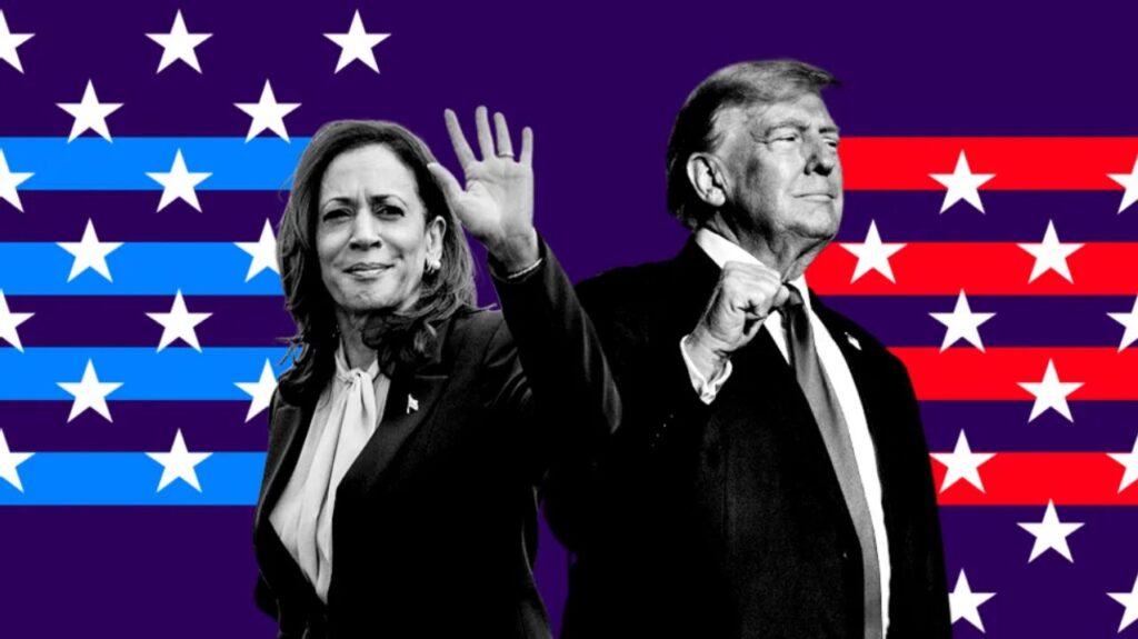 Vice President Kamala Harris and former President Donald Trump - BBC