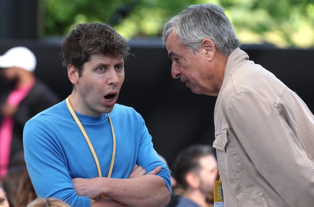 Sam Altman In Shock - Leon Neal/Getty