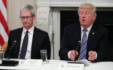 US President Donald Trump and Apple CEO Tim Cook - Getty Images