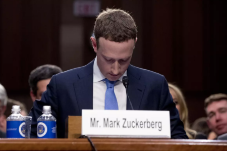 Meta Chief Executive Mark Zuckerberg at a congressional hearing. (Andrew Harnik / Associated Press)